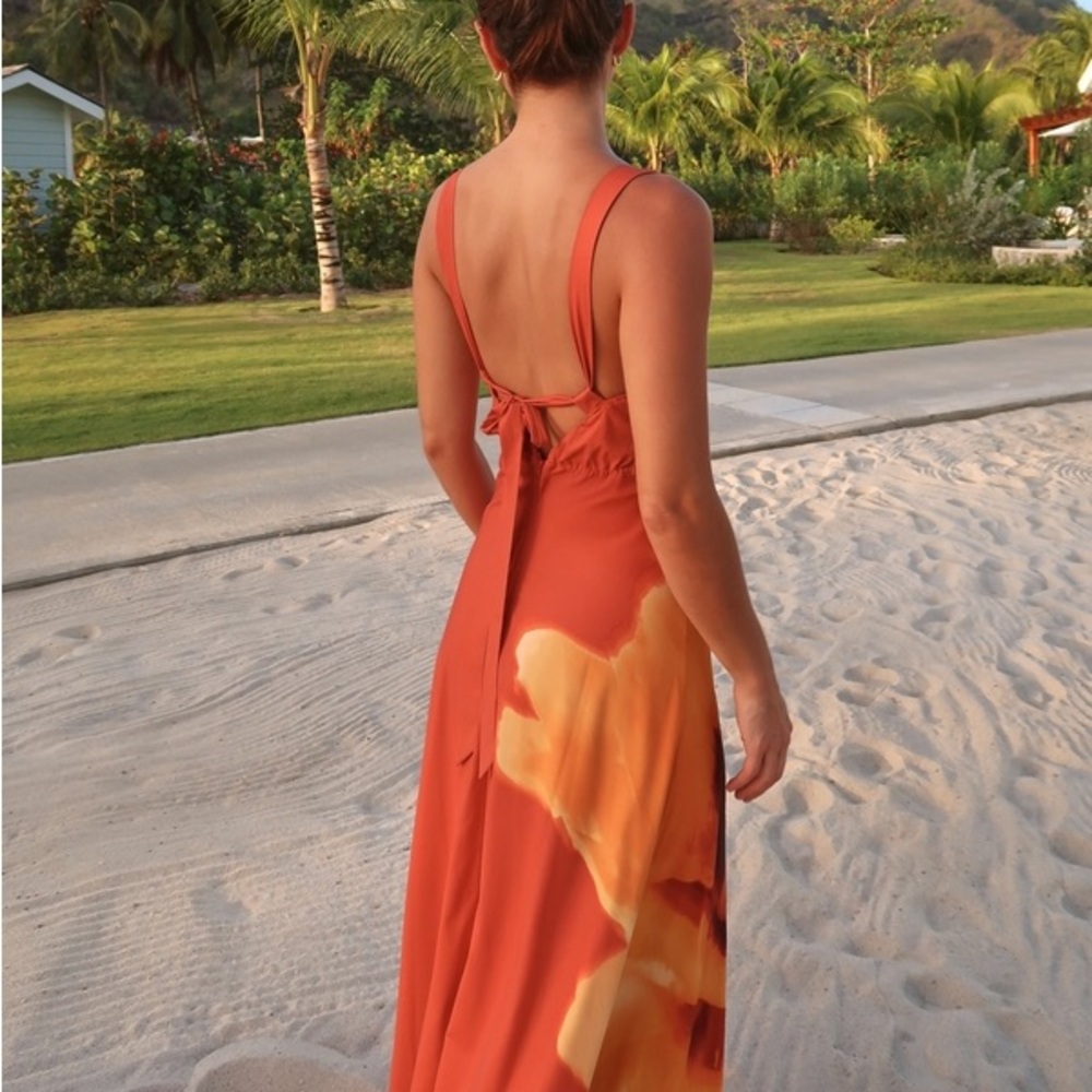 Abercrombie & Fitch Rust Floral Maxi Dress - Picture 2 of 2